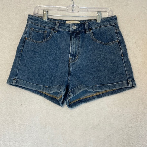 PacSun Pants - PacSun Mom Shorts Medium Wash High Waisted Denim Jean Shorts Size 28 AL68